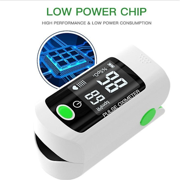 Oksymetri Fingertupp Pulsoksymeter Monitor Blodets Oksygenmetning blue