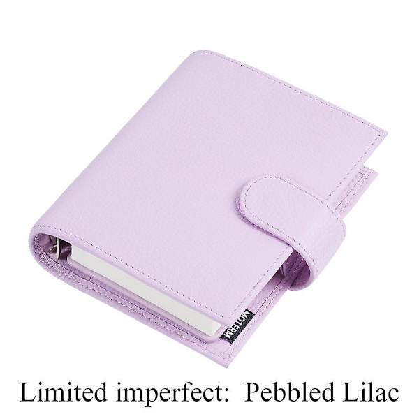 Rajoitettu Erä Virheellinen Moterm Regular Pocket Rings Planner Aitoa Lehmännahkaa A7 Muistikirja Kalenteri Järjestäjä Matkapäiväkirja Pebbled Lilac