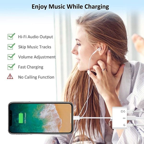 3.5mm Dual Headphone Splitter For Iphone/ipad