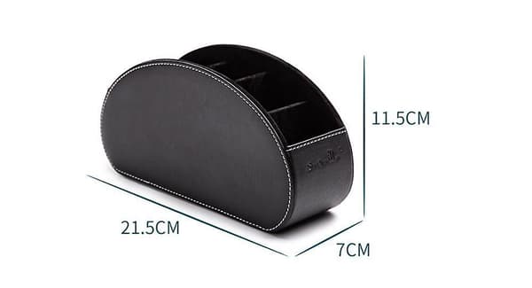 Desk Organizer With 5 Compartment Holder For Remote Control Controllers Desktop Gadgets 21.5*7*11.5cm (gray)