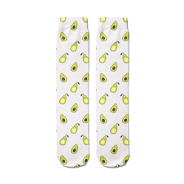 Happy Funny Print Fruit Ananas Long Socks Art Lovely Middle Tube Stylish Cotton Socks For Men Ladies Style10
