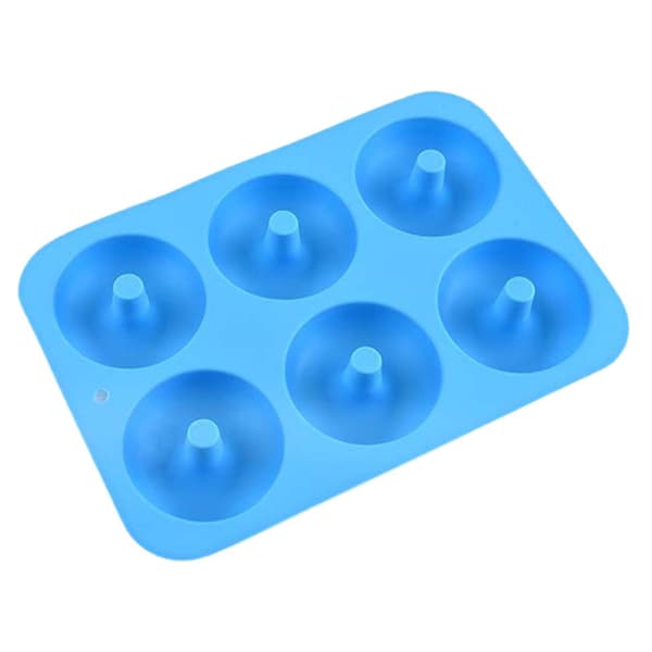 Fondantform Donuts Form Multi-brug Silikone Chokolade Cupcake Bageform Til Køkken Blue