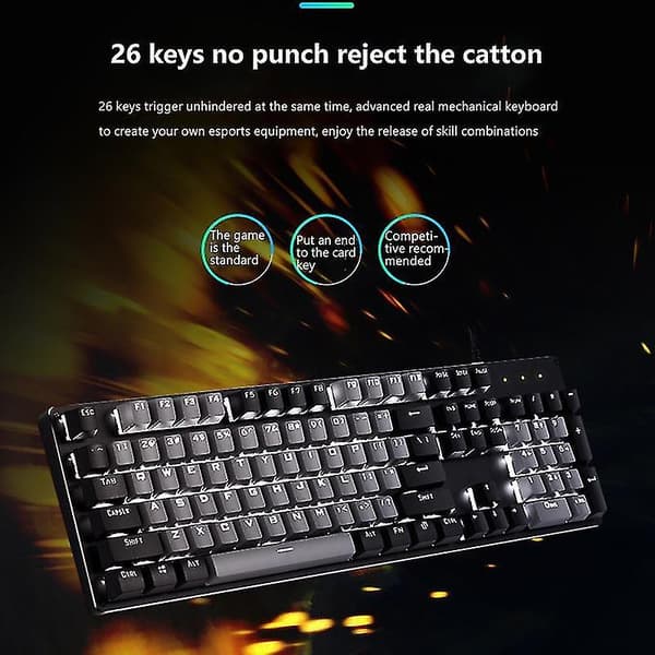 Usb Wired Keyboard Desktop Mechanical Keyboard Gaming Mechanical Keyboard Mechanical Keyboard (black Gray)