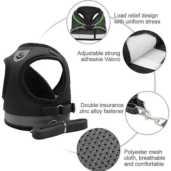 Cat Harness, Cat Harness Escape Proof Black XS