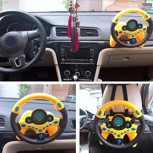 Simulation Steering Wheel With Light Baby Kids Musical Developing Educational Toys Birthday Gifts A