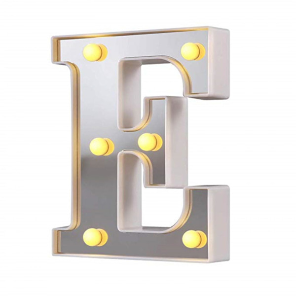 LED Marquee Bogstav Lys 26 Alfabet Lysende Bogstaver Skilt Perfekt Til Natlys Bryllup Fødselsdagsfest Julelampe Hjemmebar Dekoration B09 E