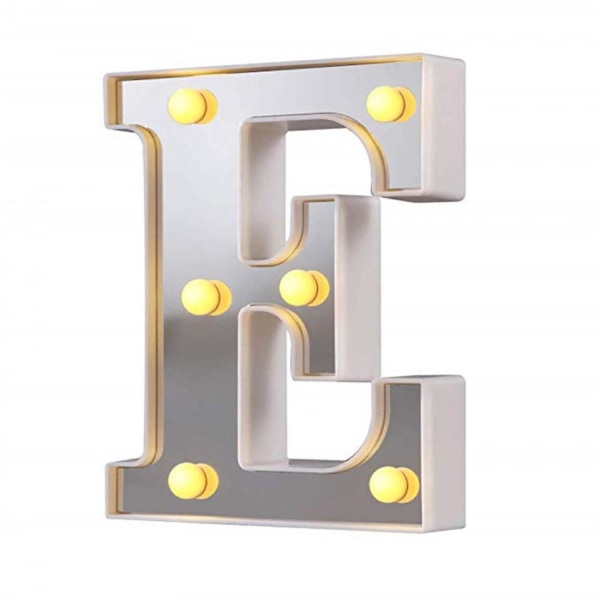 LED Marquee Bokstavlamper 26 Alfabet Lysende Bokstaver Skilt Perfekt For Nattlys Bryllup Bursdagsfest Julelampe Hjemme Bar Dekor B09 E