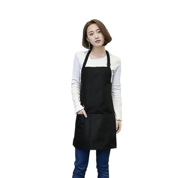 2pcs Waterproof Adjustable Bib Apron Antifouling With 2 Pockets Cooking Kitchen Aprons For Women Men Chef, Cooking, Baking, Crafting, Serving, 27" X 2