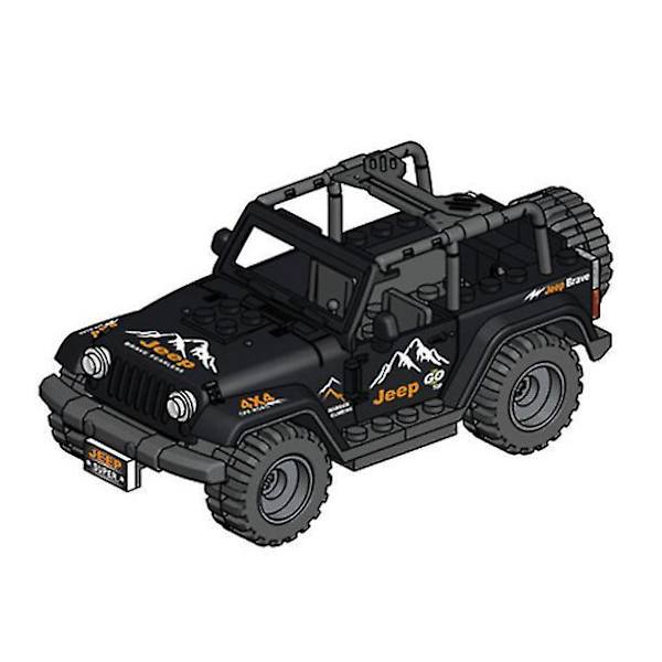 Military Building Blocks Series Black Special Police And Off-road Vehicle Set Assembled Minifigure Toy