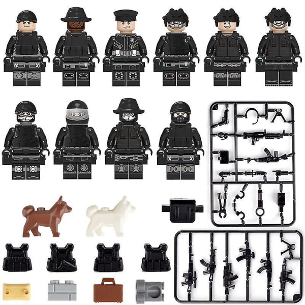 Assembled Building Blocks Military Special Forces Soldiers Building Blocks Dolls Pikemen Weapons
