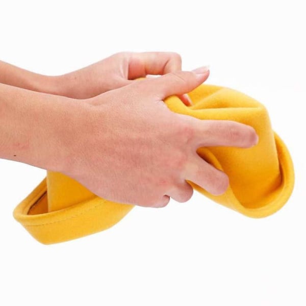 Bowlerhatt i ull for foreldre og barn, Fedora-hatter Cat ear yellow 54cm