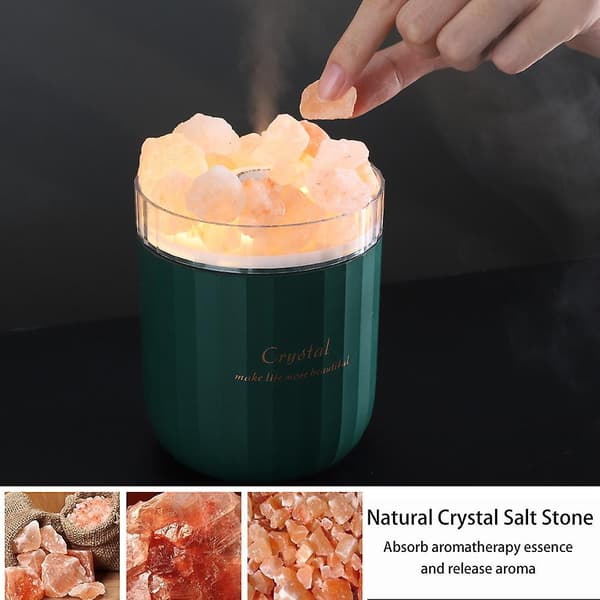 Aromatic Fragrance Diffuser Air Humidifier Crystal Salt Stone And Esse White