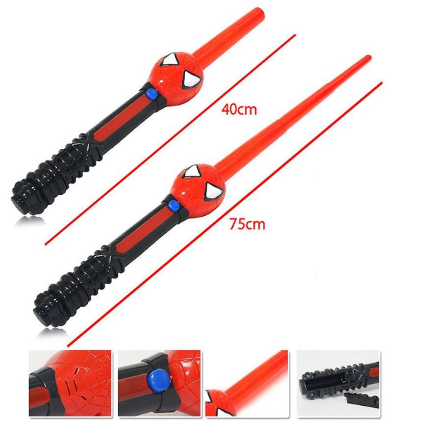 3 stk. Barn Gutt Spiderman Kostyme Cosplay Drakter Leker Spiderman Sender, hanske, sverd Kids-XS-100cm