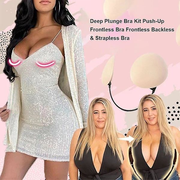 Frontless Bra Backless Strapless Bra Beige