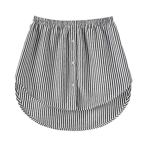 Shirt Extenders Adjustable Layering Fake Tops Lower Sweep Hem With Elastic Waist Band Mini Skirt Black Wihte 4XL