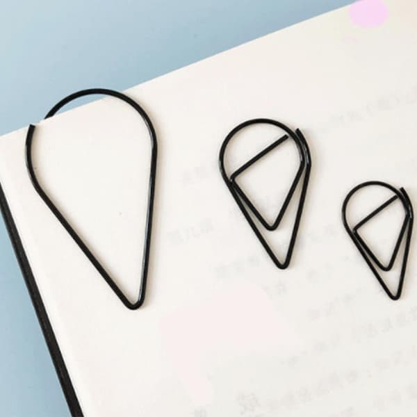 100pcs Paper Clips , Durable & Rust Resistant Paper Clips Ideal For Office School And Personal Document Organization Black