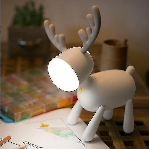Night Lights Ambient Lighting LED Deer Light Kids Table Lamp White