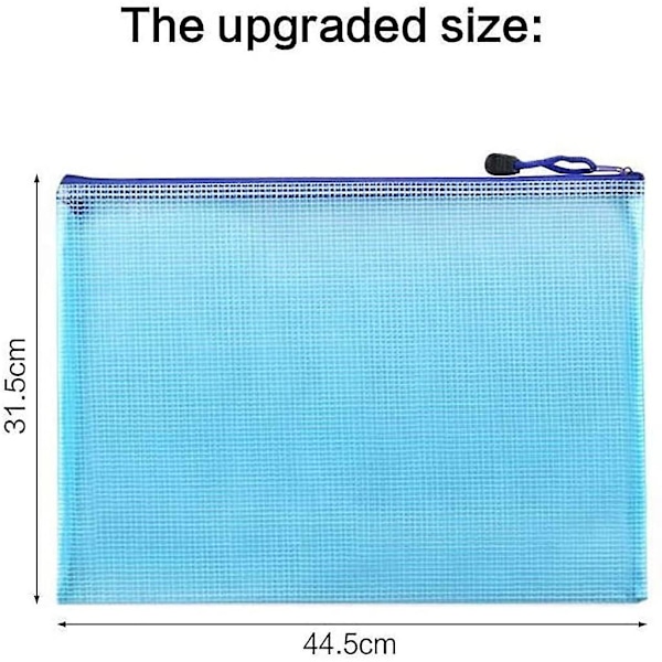 A3 Mesh Zipper Bags Waterproof Document Bags Document Pouches File Folders