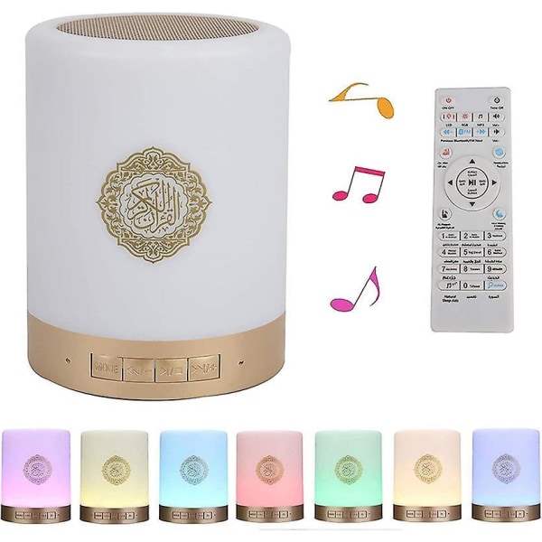 Quran Speaker Bluetooth Speaker With Multiple Translationssmart Touch Portable Led Lamp With Remote Control Mp3 Fm Radio Speaker