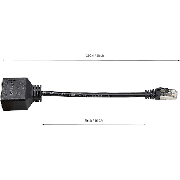 Network Adapter Rj45 1 To 2,rj45 A Male-female Double Adapter (15cm) It Is Used To S  The Network