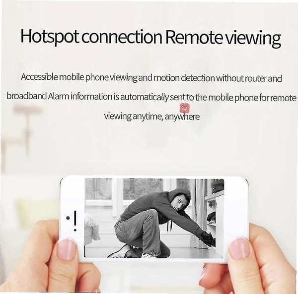 Mini Wifi HD Trådløst Sikkerhetskamera Med Nattsyn Bevegelsesdeteksjon (svart)