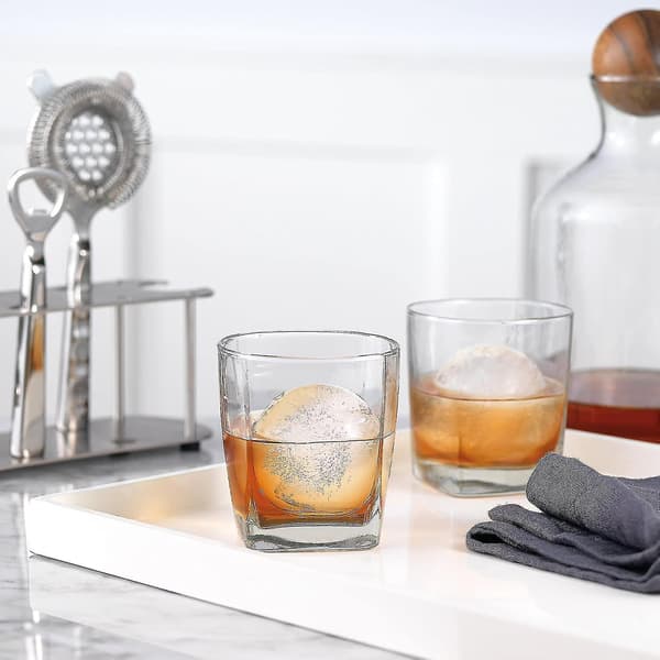 Whiskey Glasses And Sphere Ice Ball Maker Ice Mold Whiskey Chilling Barware Set