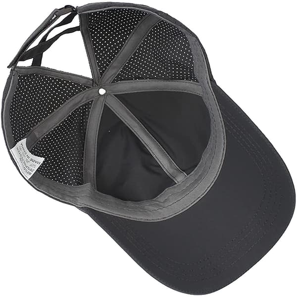 Womens Criss Cross Ponytail Baseball Cap Adjustable High Messy Bun Ponycap Quick Drying Hat Navy Blue