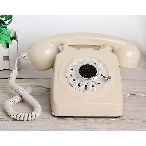 Ledningstelefoner i pink, klassisk drejeskive, telefoner til hjemmekontoret, antik Black telephone
