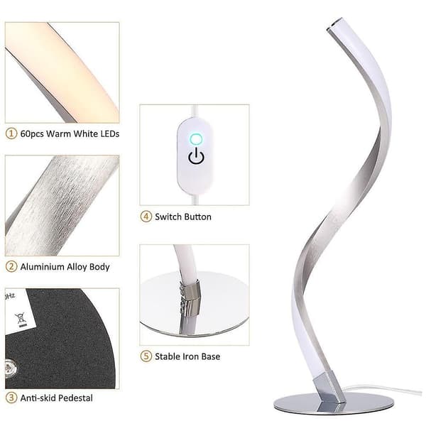 Spiral Romantisk Dekorativ Nattlampe for Soverom