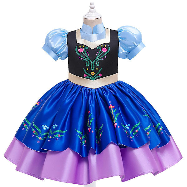 Frozen Prinsessa Anna Mekko Tyttöjen Pukusetti 130CM