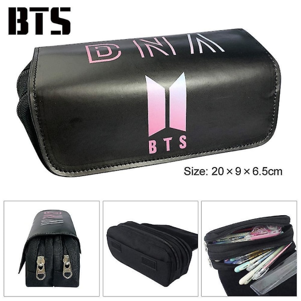 Bts Children Double-layer Pencil Case Large Capacity color-3