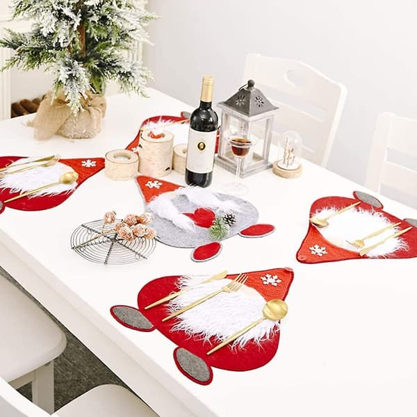 Christmas Decorations Faceless Doll Combination Table Runner Combination Tablecloth Doily Decoration C