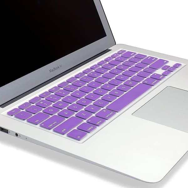 Macbook Keyboard Cover Compatible With Older Version Macbook Pro 13, 15, 17 Inch Purple