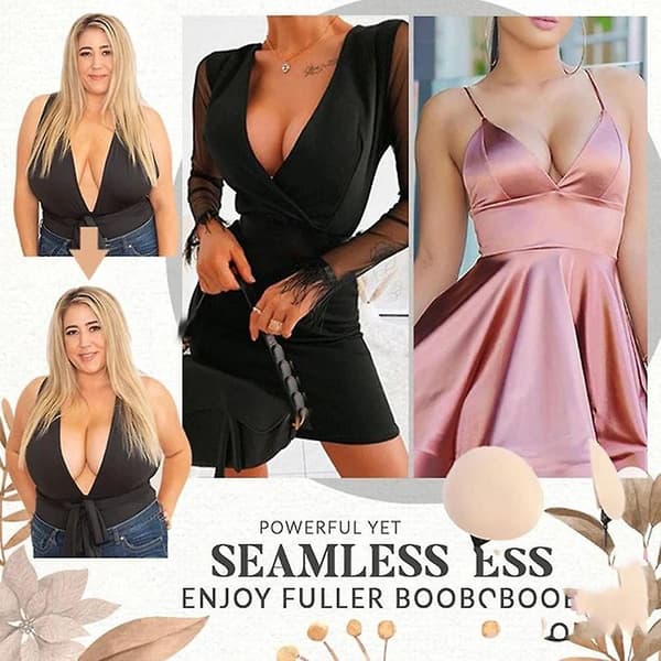 Gathering Nipple Stickers Invisible Bra Stickers, Rontless Bra BLACK