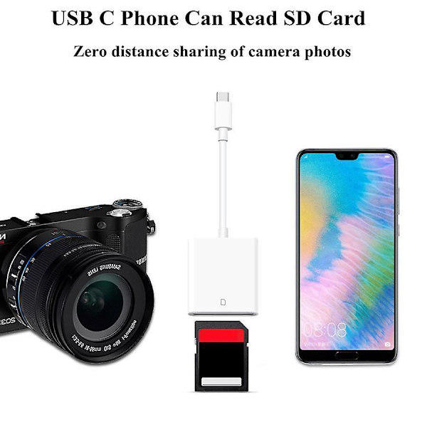 OTG USB Type C -kortinlukija SD/TF USB C -kortinlukijoille Samsung Huawei Xiaomi Macbook Pro/Air -kannettavalle puhelimelle Type-C -kortinlukija