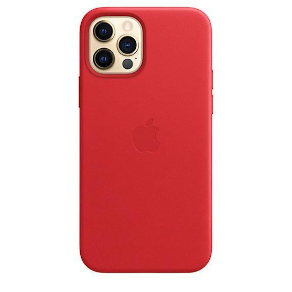 Leather Phone Case For Iphone 12/12 Pro Leather Case With Magsafe Red