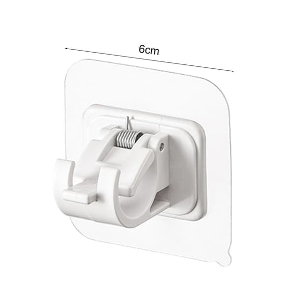 2pcs Wall Mounted Curtain Rod Bracket Water-proof Abs Firmly Fixed Curtain Pole Wall Bracket Bathroom Accessories White