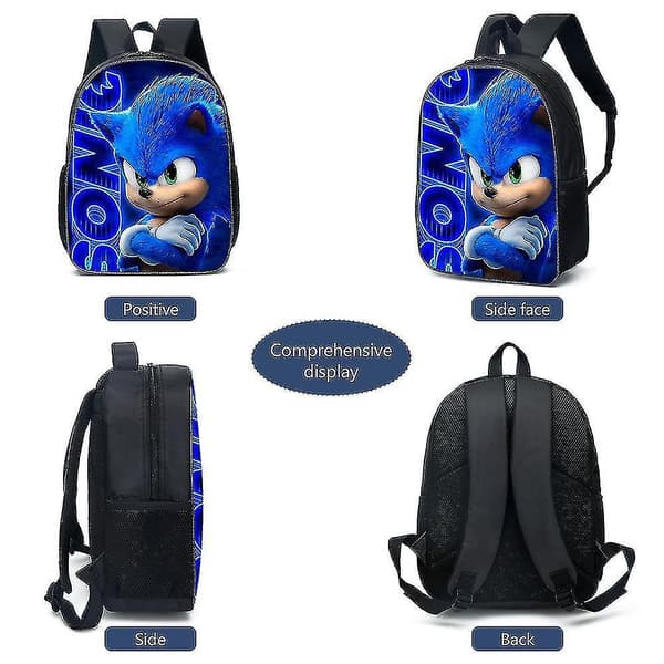 Cartoon Backpack Hedgehog Sonic Bag School Bag Kids