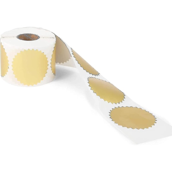 Round Gold Mailing Label Stickers Roll, Envelope Seal -2 In(golden)(500pcs)