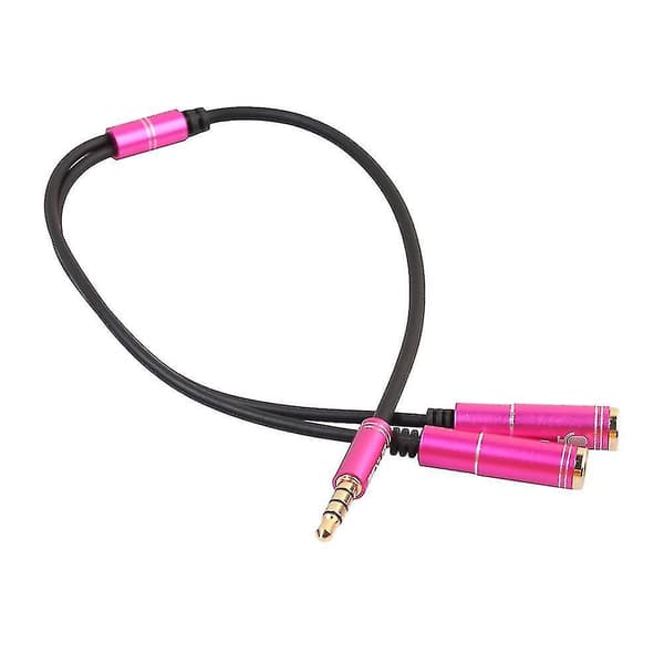 3,5 mm Øretelefon Mikrofon Audio Splitter Aux Forlænger Adapter Kabel Til PC Mikrofon Blue