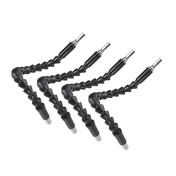 4pcs Flexible Drill Bit Extension Flexible Shaft Drill Bit Extension Screwdriver Bit Holder Flexible Screwdriver Extension For Drill Connector (black