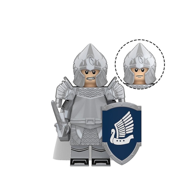 Medieval Soldier Building Block Knight Guard Trumpeter Swordsman Children Assembling Building Block Toy 6pcs