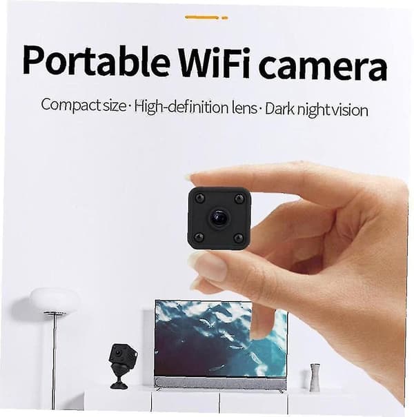 Mini Wifi HD Trådløst Sikkerhetskamera Med Nattsyn Bevegelsesdeteksjon (svart)