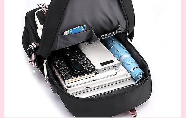 Blackpink Backpack Laptop Bag School Bag Bookbag With Usb Chargingheadphone Port style 1