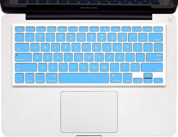 Macbook Keyboard Cover Compatible With Older Version Macbook Pro 13, 15, 17 Inch Sky Blue