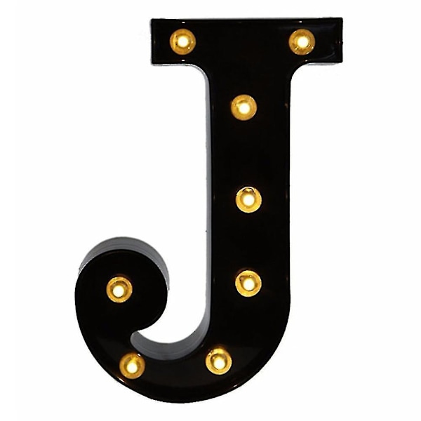 Newly Design Led Letters Lights 26 Alphabet Black Decorative Marquee Lamps For Wedding Party J