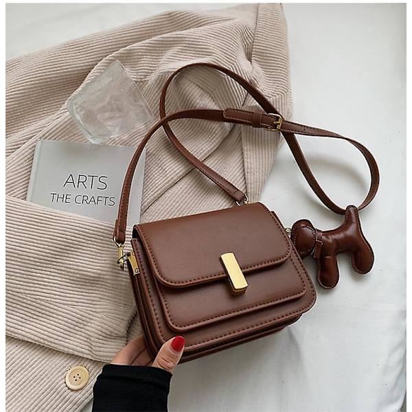 Crossbody Bag Ladies Shoulder Bag Small For Women Pu Leather Waterproof Handbags With Adjustable Strap Casual Fashion Messenger Bags Brown 1d86