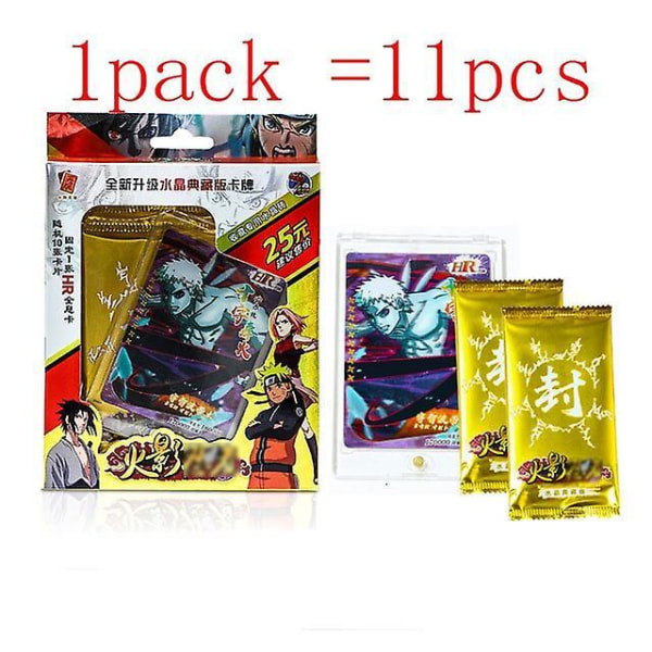 Naruto Playing Cards Japanese Cartoon Schoolmaster Series Ssp Card Uchiha Sasuke Ninja War R Children's Toys G 1PACK 11PCS