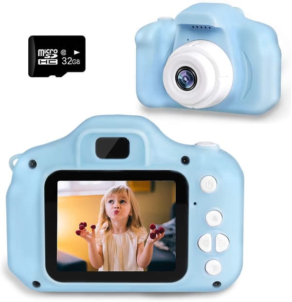 Digitalt kamera for barn, bursdagsgave til gutter og jenter i alderen 3-8 år Blue