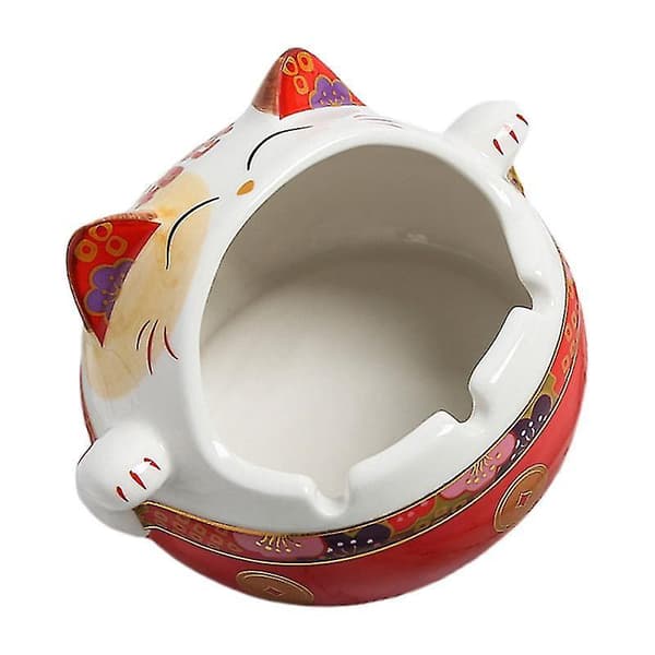 1pc Xmas Ashtray Cigarette Butt Container Cigar Ash Tray Desktop Ornaments (red)